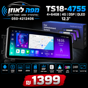 מסך ענק 12.3 מתאים להרבה רכבים במבצע